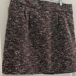 Chic maroon grey and cream Tweed Skirt